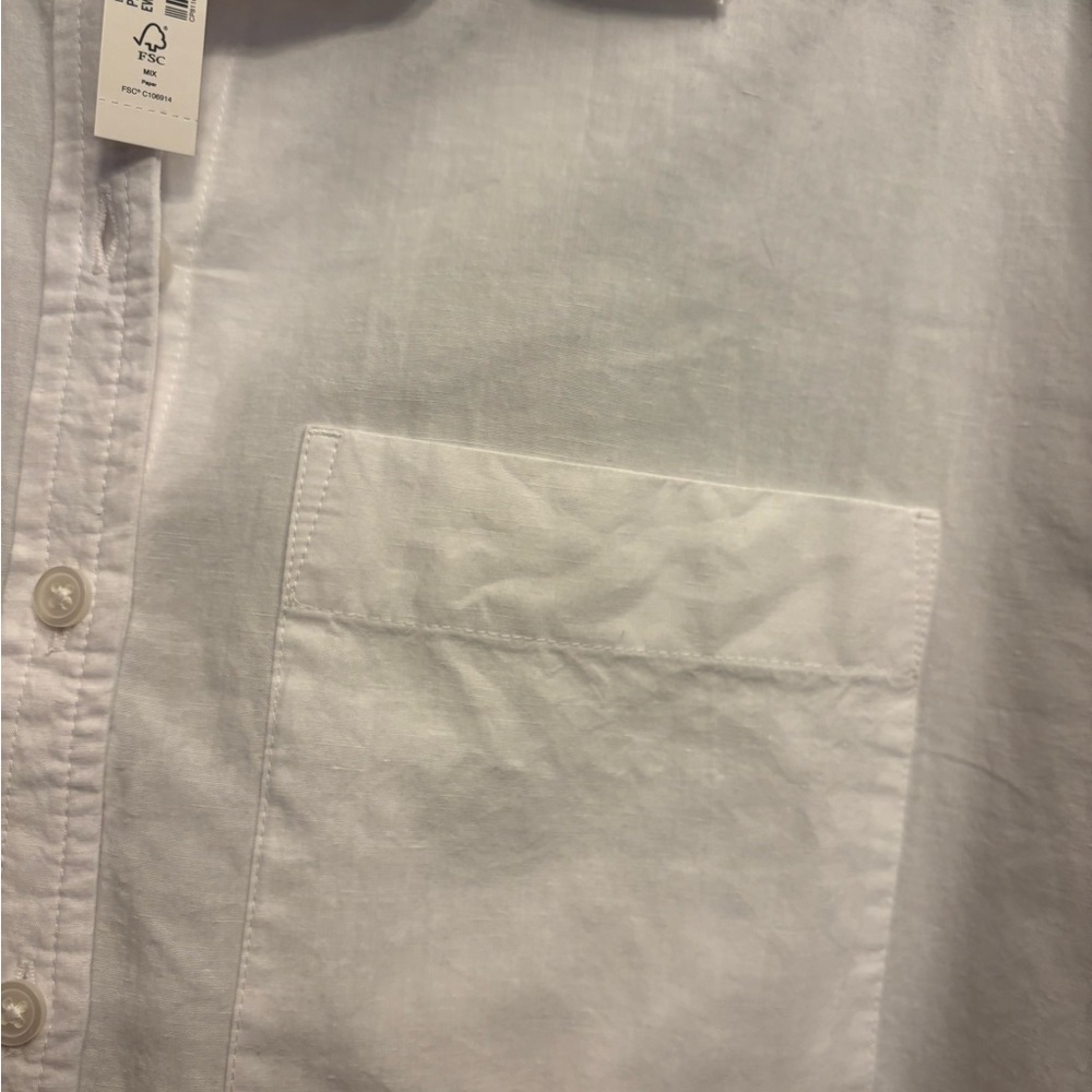 Madewell Cropped Utility Button Up Shirt - Picture 7 of 8
